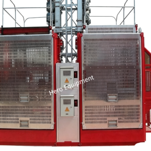 SC200/200 construction hoist passenger and material lift double cage building hoist for high rise construction projects