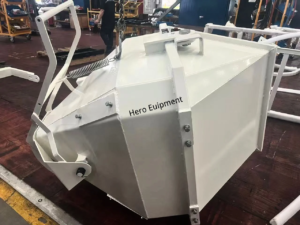 Cement kibble hopper used for tower crane construction material handling